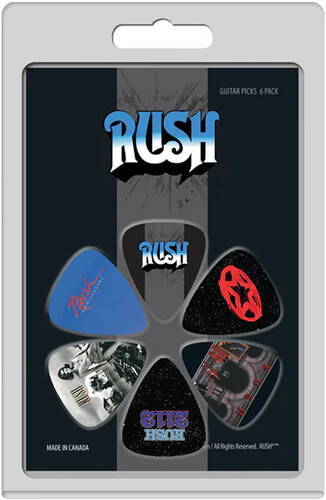 Rush - Albums - Guitar Picks (6 Pack) i gruppen MERCHANDISE / Merch / Metal hos Bengans Skivbutik AB (5680200)