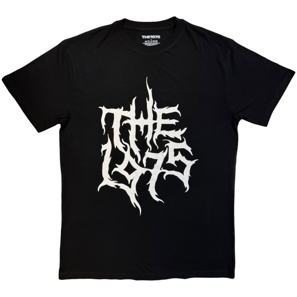 The 1975 - Metal Logo Mono Uni Bl T-Shirt i gruppen MERCHANDISE / T-shirt / Kommende / Pop-Rock hos Bengans Skivbutik AB (5680720r)