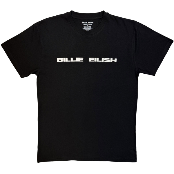 Billie Eilish - Logo Mono Uni Bl T-Shirt i gruppen MERCHANDISE / T-shirt / Kommende / Pop-Rock hos Bengans Skivbutik AB (5680727r)