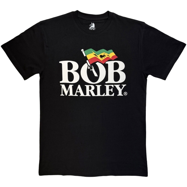 Bob Marley - Logo Mono Uni Bl T-Shirt i gruppen MERCHANDISE / T-shirt / Kommende / hos Bengans Skivbutik AB (5680728r)