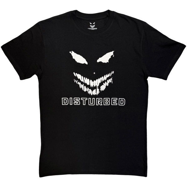 Disturbed - Logo Mono Uni Bl T-Shirt i gruppen MERCHANDISE / T-shirt / Kommende / Metal hos Bengans Skivbutik AB (5680735r)