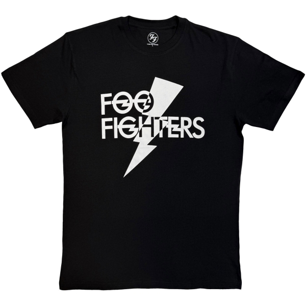 Foo Fighters - Flash Logo Mono Uni Bl T-Shirt i gruppen MERCHANDISE / T-shirt / Kommende / Pop-Rock hos Bengans Skivbutik AB (5680744r)