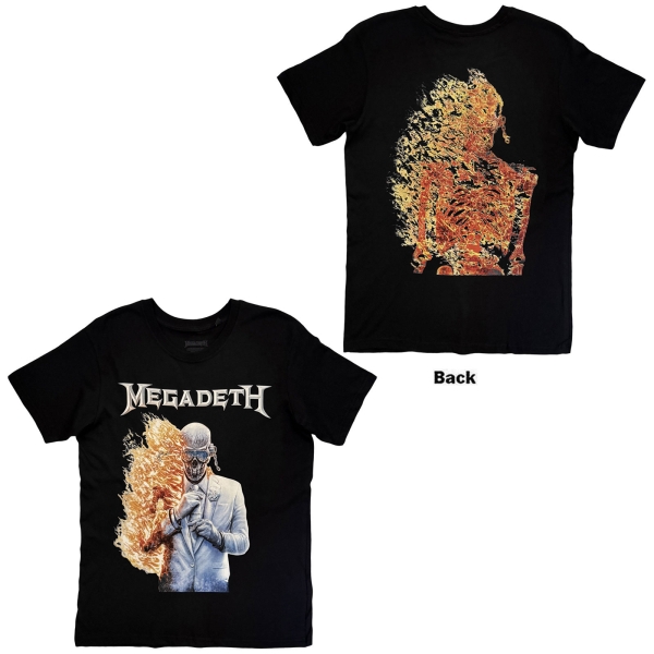 Megadeth - White Album Vic Flame Uni Bl T-Shirt i gruppen MERCHANDISE / T-shirt / Kommende / Metal hos Bengans Skivbutik AB (5680759r)