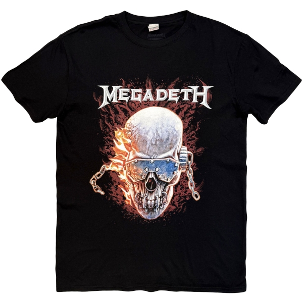 Megadeth - Vic & Flames Uni Bl T-Shirt i gruppen MERCHANDISE / T-shirt / Kommende / Metal hos Bengans Skivbutik AB (5680762r)