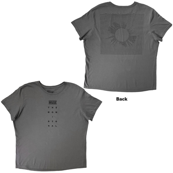 Muse - Logo And Signal Uni Grey T-Shirt i gruppen MERCHANDISE / T-shirt / Kommende / Pop-Rock hos Bengans Skivbutik AB (5680765r)