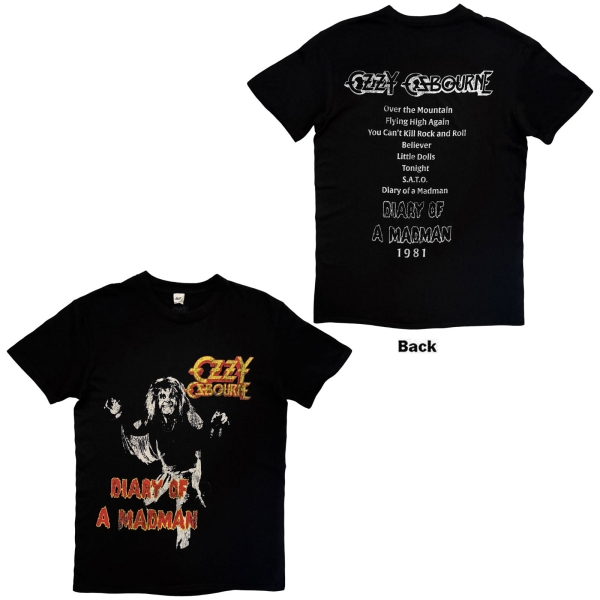 Ozzy Osbourne - Diary Of A Madman Tribute Uni Bl T-Shirt i gruppen MERCHANDISE / T-shirt / Kommende / Metal hos Bengans Skivbutik AB (5680770r)
