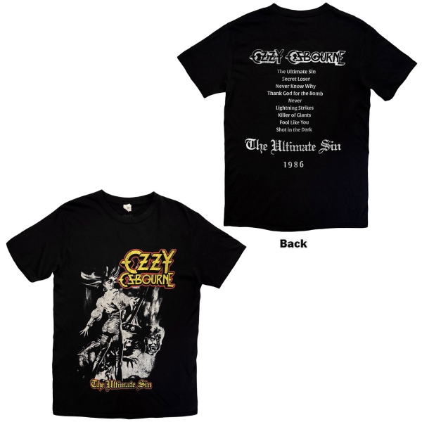 Ozzy Osbourne - Ultimate Sin Tribute Uni Bl T-Shirt i gruppen MERCHANDISE / T-shirt / Kommende / Metal hos Bengans Skivbutik AB (5680772r)