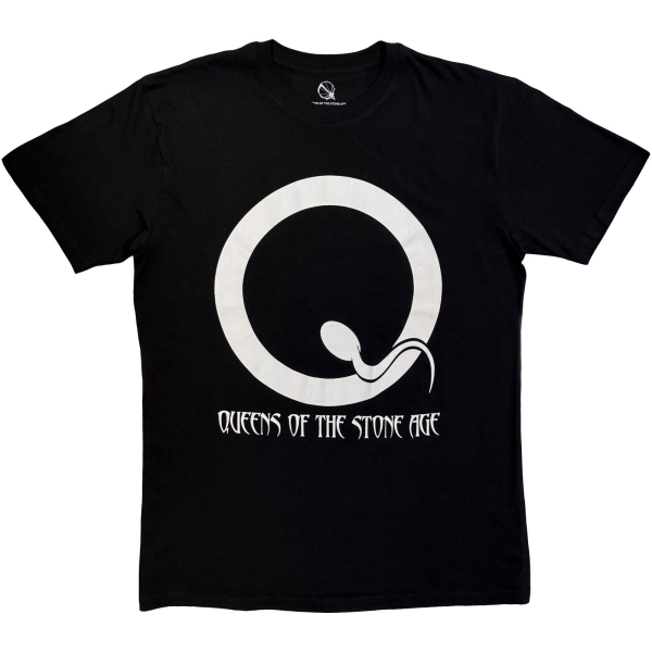 Queens Of The Stone Age - Sperm Logo Mono Uni Bl T-Shirt i gruppen MERCHANDISE / T-shirt / Kommende / Metal hos Bengans Skivbutik AB (5680780r)