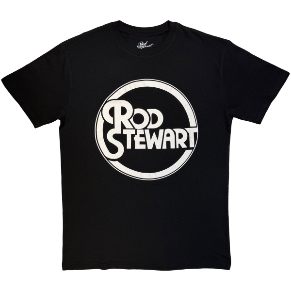 Rod Stewart - Circle Logo Mono Uni Bl T-Shirt i gruppen MERCHANDISE / T-shirt / Kommende / Pop-Rock hos Bengans Skivbutik AB (5680781r)