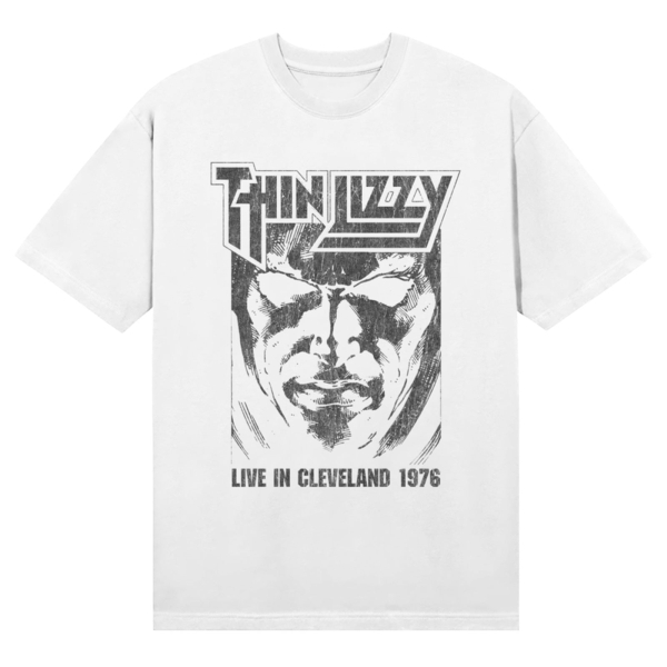 Thin Lizzy - Jailbreak Live In Cleveland 76 Uni Wht T-Shirt i gruppen Kommande - alla format hos Bengans Skivbutik AB (5680798r)