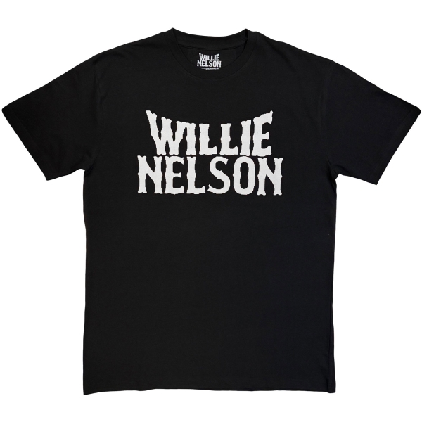 Willie Nelson - Logo Mono Uni Bl T-Shirt i gruppen MERCHANDISE / T-shirt / Kommende /  hos Bengans Skivbutik AB (5680800r)