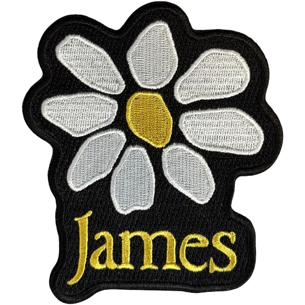 James - Yellow Logo White Daisy Woven Patch i gruppen MERCHANDISE / Tøypatch / / hos Bengans Skivbutik AB (5680920)