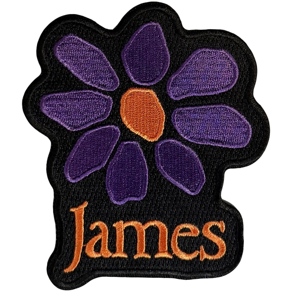 James - Orange Logo Purple Daisy Woven Patch i gruppen MERCHANDISE / Tøypatch / / hos Bengans Skivbutik AB (5680921)