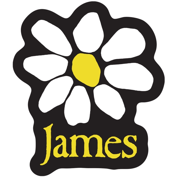 James - Yellow Logo White Daisy Sticker i gruppen MERCHANDISE / Merch / Kommende / Pop-Rock hos Bengans Skivbutik AB (5680923)