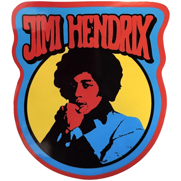 Jimi Hendrix - Vintage Circle Sticker i gruppen MERCHANDISE / Merch / Kommende / Pop-Rock hos Bengans Skivbutik AB (5680939)