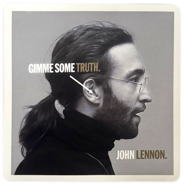 John Lennon - Truth Album Sticker i gruppen MERCHANDISE / Merch / Kommende / Pop-Rock hos Bengans Skivbutik AB (5680971)