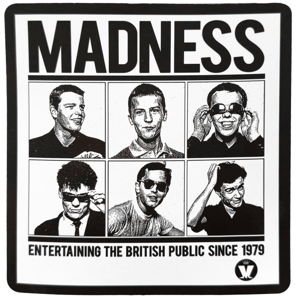 Madness - Entertaining Since 1979 Sticker i gruppen MERCHANDISE / Merch / Kommende / Pop-Rock hos Bengans Skivbutik AB (5680998)