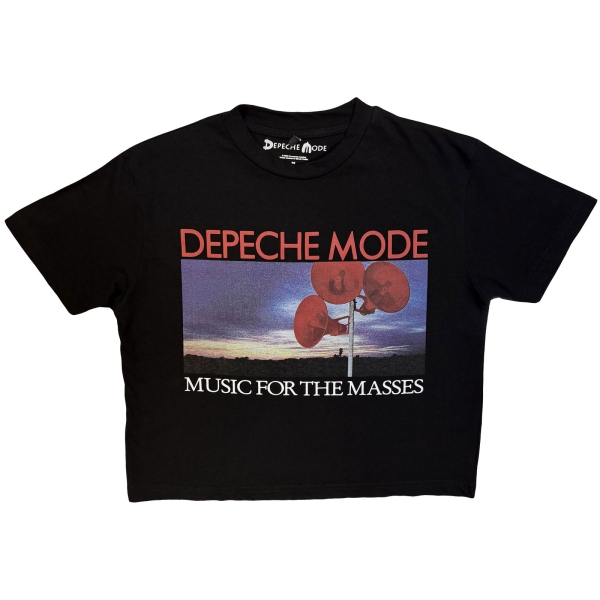 Depeche Mode - Music For The Masses Lady Bl Crop Top i gruppen MERCHANDISE / T-shirt / Kommende / Pop-Rock hos Bengans Skivbutik AB (5681154r)