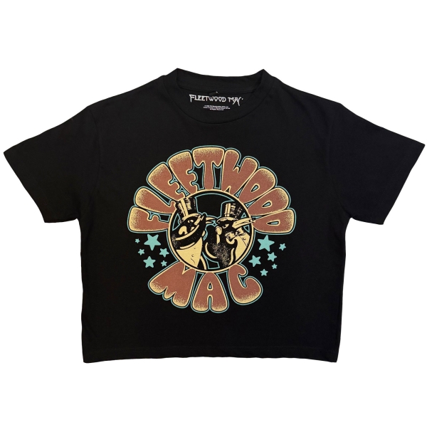 Fleetwood Mac - Stars & Penguins Lady Bl Crop Top i gruppen MERCHANDISE / T-shirt / Kommende / Pop-Rock hos Bengans Skivbutik AB (5681155r)