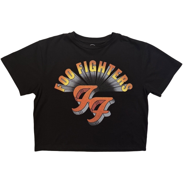 Foo Fighters - Retro Rock Emblem Lady Bl Crop Top i gruppen MERCHANDISE / T-shirt / Kommende / Pop-Rock hos Bengans Skivbutik AB (5681159r)