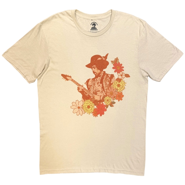Jimi Hendrix - Spring Uni Sand T-Shirt i gruppen MERCHANDISE / T-shirt / Kommende / Pop-Rock hos Bengans Skivbutik AB (5681166r)