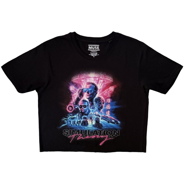 Muse - Simulation Theory Lady Bl Crop Top i gruppen MERCHANDISE / T-shirt / Kommende / Pop-Rock hos Bengans Skivbutik AB (5681171r)