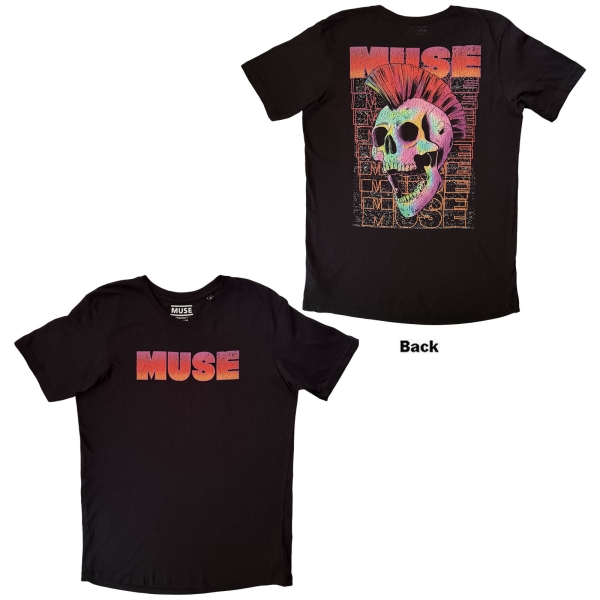 Muse - Punk Skull Uni Bl T-Shirt i gruppen MERCHANDISE / T-shirt / Kommende / Pop-Rock hos Bengans Skivbutik AB (5681174r)
