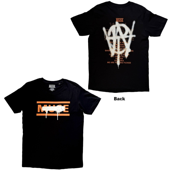 Muse - Grafitti Tracklist Uni Bl T-Shirt i gruppen MERCHANDISE / T-shirt / Kommende / Pop-Rock hos Bengans Skivbutik AB (5681175r)