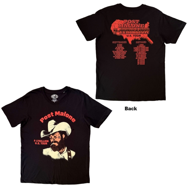 Post Malone - U.S. Tour Uni Bl T-Shirt i gruppen MERCHANDISE / T-shirt / Kommende / RnB-Soul hos Bengans Skivbutik AB (5681183r)