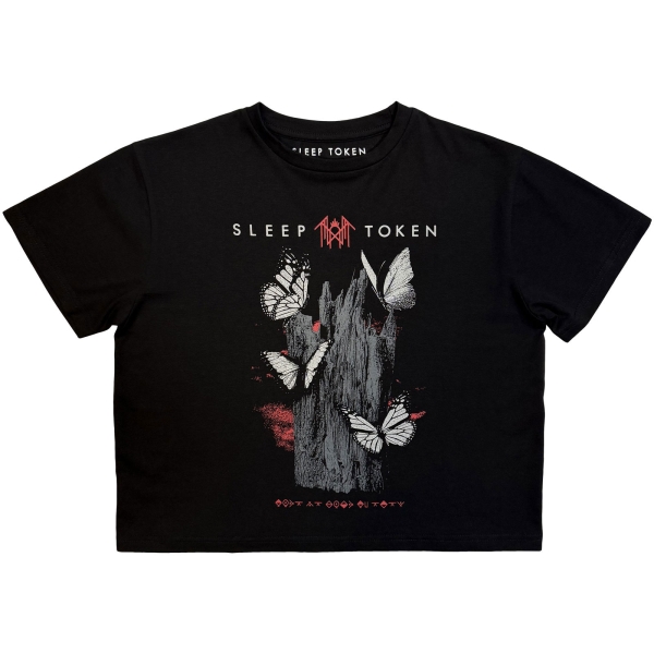 Sleep Token - Butterflies Lady Bl Crop Top i gruppen MERCHANDISE / T-shirt / Kommende / Metal hos Bengans Skivbutik AB (5681187r)