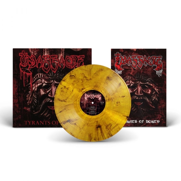 Massacre - Tyrants Of Death (Yellow Marbled Vi i gruppen VINYL / Kommende / Metal hos Bengans Skivbutik AB (5681316)