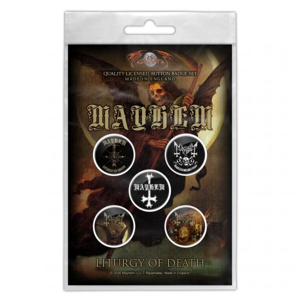 Mayhem - Buttom Badge Pack i gruppen VI TIPSER / Fredagsutgivelser / 2026-08-28 hos Bengans Skivbutik AB (5682528)