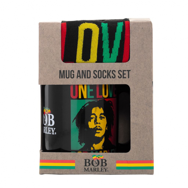 Bob Marley - One Love Mug & Sock Set i gruppen MERCHANDISE / Merch / Reggae hos Bengans Skivbutik AB (5683290)