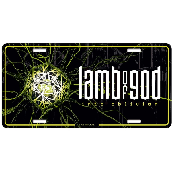 Lamb Of God - Into Oblivion Number Plate i gruppen MERCHANDISE / Merch / Kommende / Metal hos Bengans Skivbutik AB (5683341)
