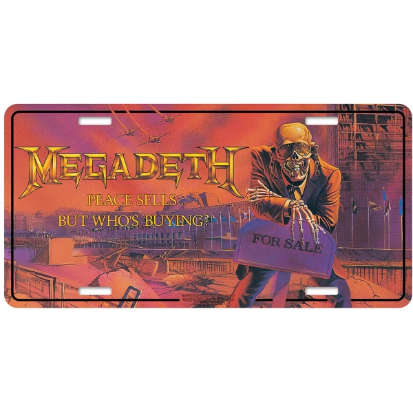 Megadeth - Peace Sells Number Plate i gruppen MERCHANDISE / Merch / Nyheter / Metal hos Bengans Skivbutik AB (5683342)
