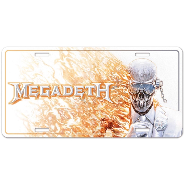 Megadeth - Megadeth Number Plate i gruppen MERCHANDISE / Merch / Nyheter / Metal hos Bengans Skivbutik AB (5683343)