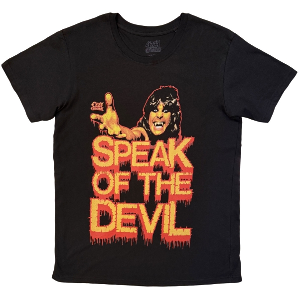Ozzy Osbourne - Speak Of The Devil Dripping Uni Bl T-Shirt i gruppen MERCHANDISE / T-shirt / Nyheter / Metal hos Bengans Skivbutik AB (5683369r)