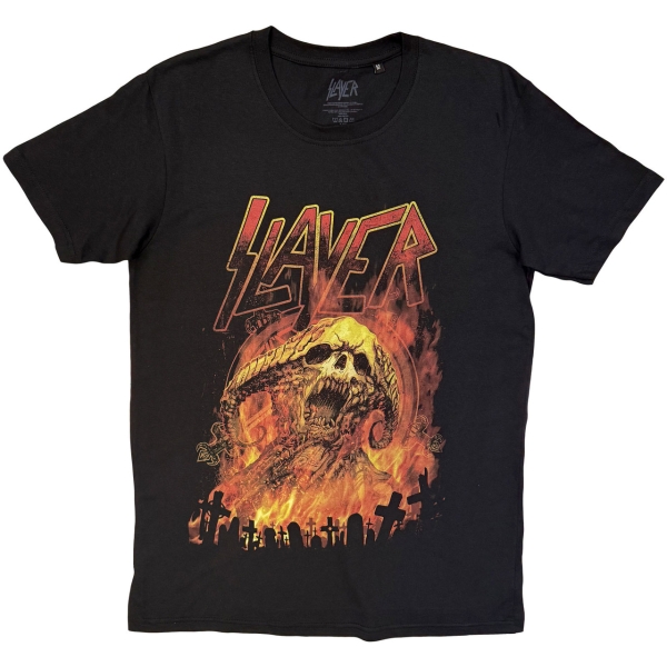 Slayer - Slayer Demoniac Distress Uni Bl T-Shirt i gruppen MERCHANDISE / T-shirt / Nyheter / Metal hos Bengans Skivbutik AB (5683370r)
