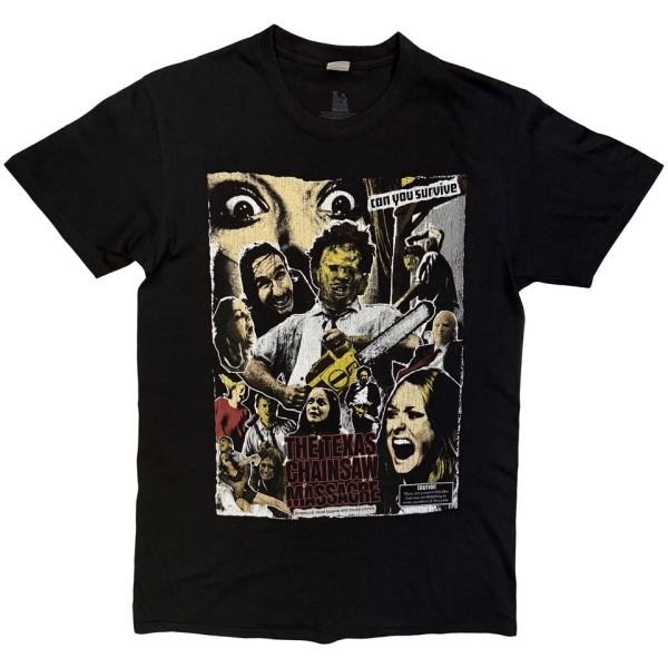 Texas Chainsaw Massacre - Collage Front Uni Bl T-Shirt i gruppen MERCHANDISE / T-shirt / Soundtrack hos Bengans Skivbutik AB (5683526r)