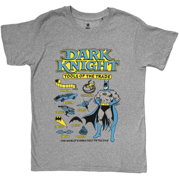 Batman - Tools Of The Trade Uni Grey T-Shirt i gruppen MERCH / Klær / T-skjorter hos Bengans Skivbutik AB (5685399r)