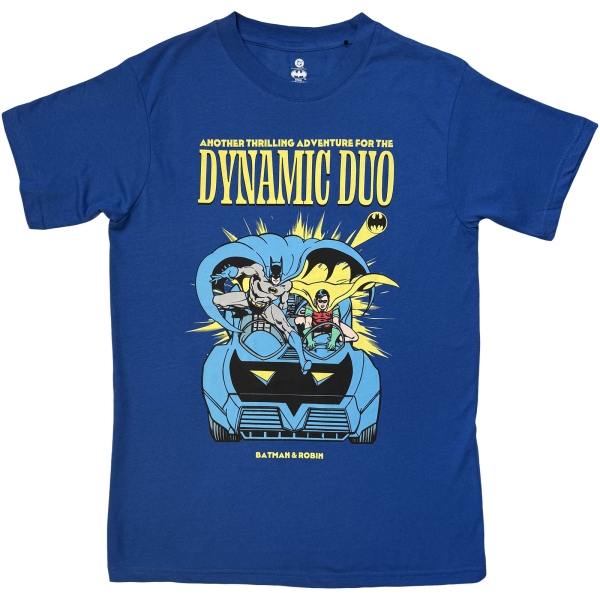 Batman - Batman & Robin Dynamic Duo Uni Blue T-Shirt i gruppen MERCH / Klær / T-skjorter hos Bengans Skivbutik AB (5685404r)