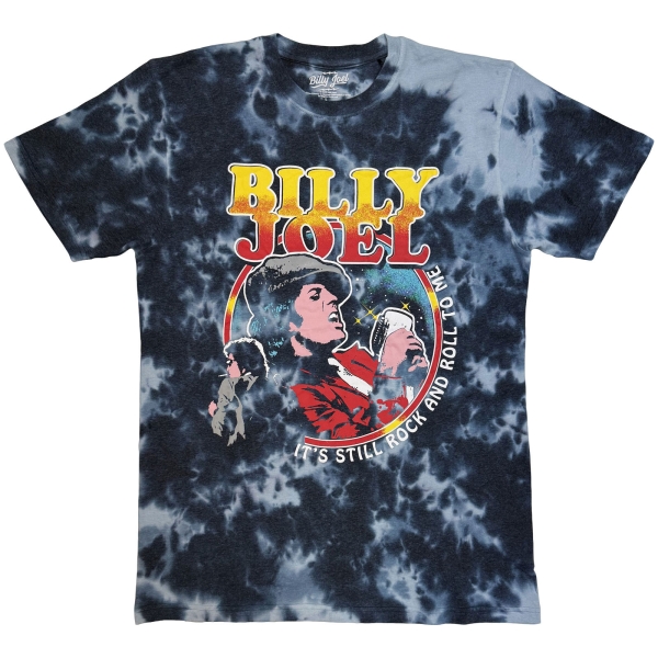 Billy Joel - Still Rock 'N Roll Uni Bl Dipdye T-Shirt i gruppen MERCH / Klær / T-skjorter hos Bengans Skivbutik AB (5685412r)