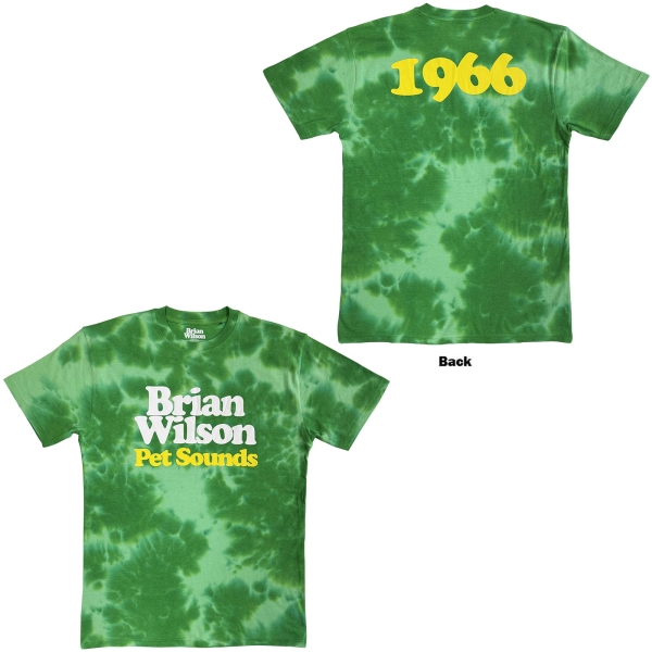 Brian Wilson - Pet Sounds '66 Uni Green Dipdye T-Shirt i gruppen MERCH / Klær / T-skjorter hos Bengans Skivbutik AB (5685419r)