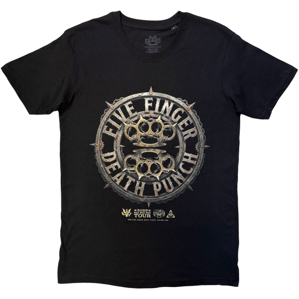 Five Finger Death Punch - Knuckles Emblem Uni Bl T-Shirt i gruppen MERCH / Klær / T-skjorter hos Bengans Skivbutik AB (5685431r)