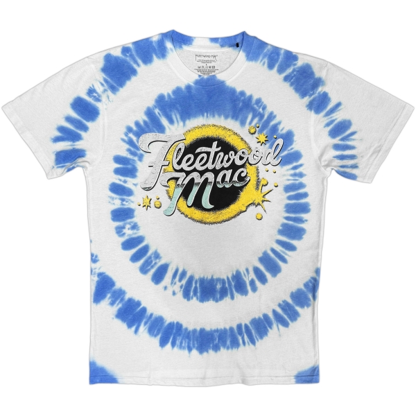 Fleetwood Mac - Logo Spiral Uni Wht Dipdye T-Shirt i gruppen MERCH / Klær / T-skjorter hos Bengans Skivbutik AB (5685433r)