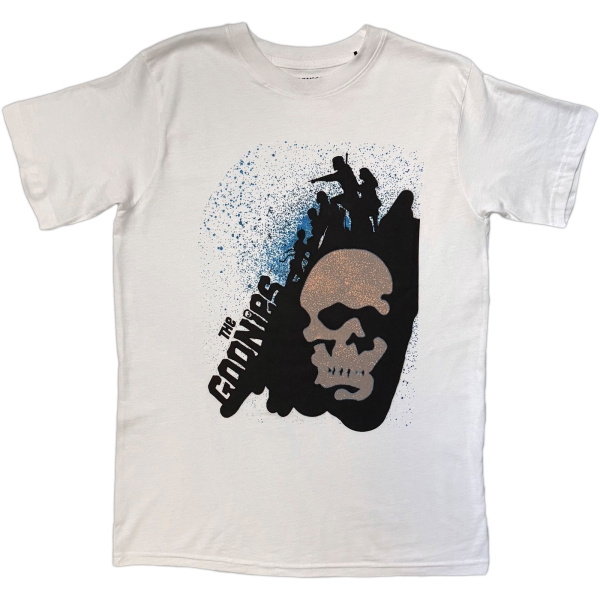 The Goonies - Skull Spray Paint Uni Wht T-Shirt i gruppen MERCH / Klær / T-skjorter hos Bengans Skivbutik AB (5685443r)