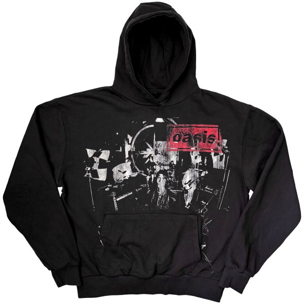 Oasis - Supersonic Monotone Logo Uni Bl Hoodie i gruppen MERCH / Klær / Hettegensere hos Bengans Skivbutik AB (5685475r)