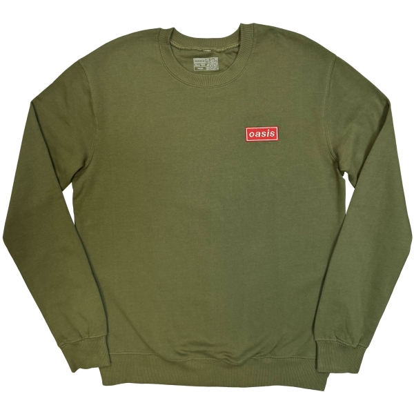 Oasis - Red Decca Logo Uni Khaki Sweatshirt i gruppen MERCH / Klær / Collegegensere hos Bengans Skivbutik AB (5685485r)