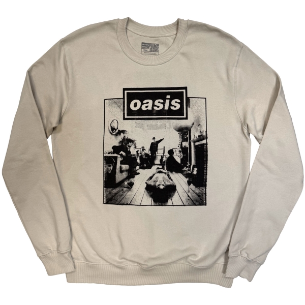 Oasis - Definitely Maybe Frame Uni Stone Sweatshirt i gruppen MERCH / Klær / Collegegensere hos Bengans Skivbutik AB (5685487r)