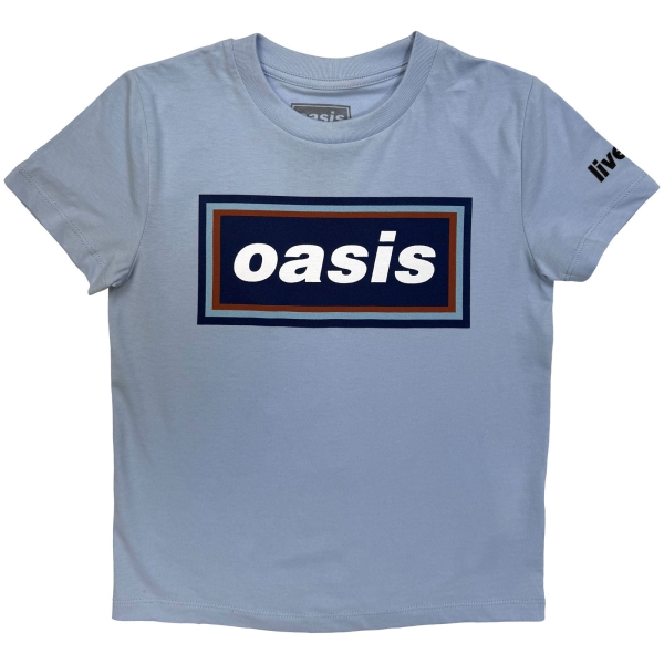 Oasis - 96 Retro Logo Boys Lht Blue T-Shirt i gruppen MERCH / Klær / Barneklær hos Bengans Skivbutik AB (5685489r)